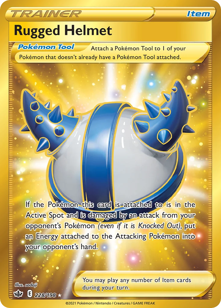 Rugged Helmet 228 Chilling Reign Pokemon Card