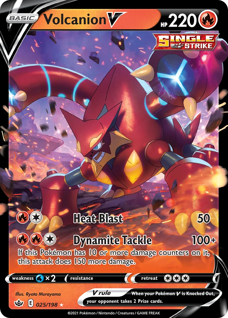 Volcanion V 025 Chilling Reign Pokemon Card