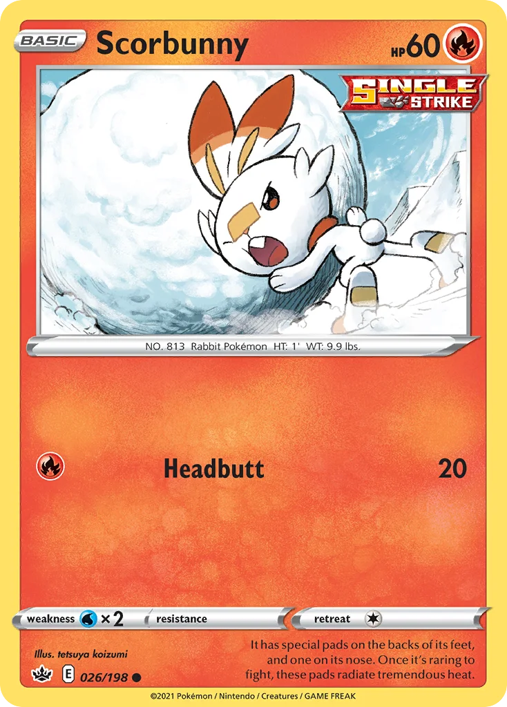 Scorbunny 026 Chilling Reign Pokemon Card