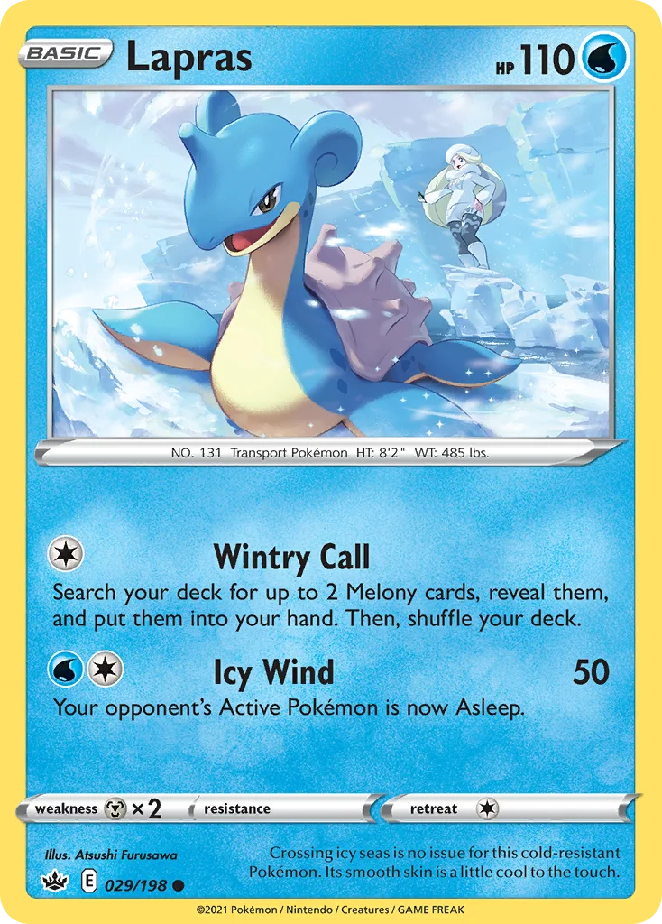 Lapras 029 Chilling Reign Pokemon Card