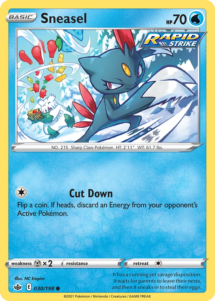 Sneasel 030 Chilling Reign Pokemon Card