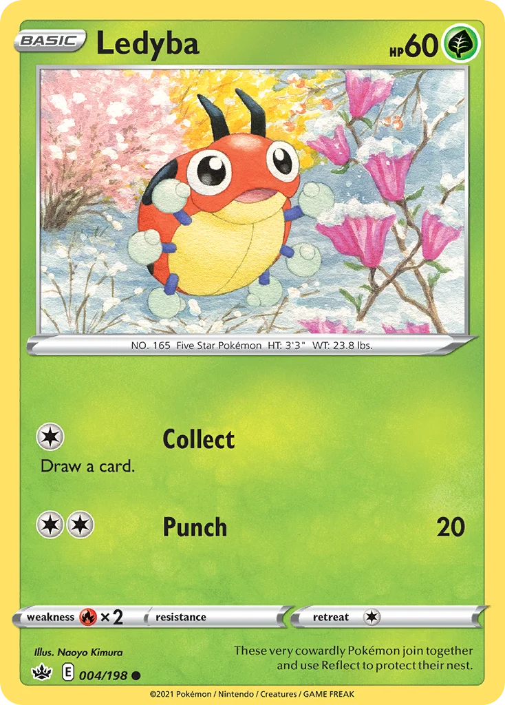 Ledyba 004 Chilling Reign Pokemon Card