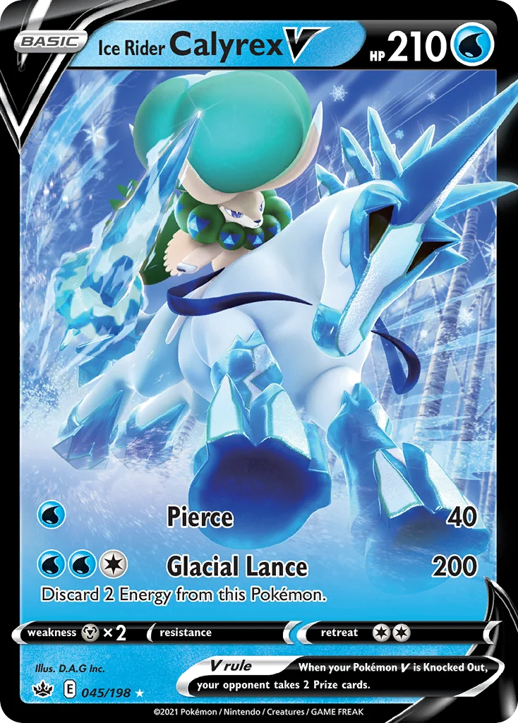 Ice Rider Calyrex V 045 Chilling Reign Pokemon Card