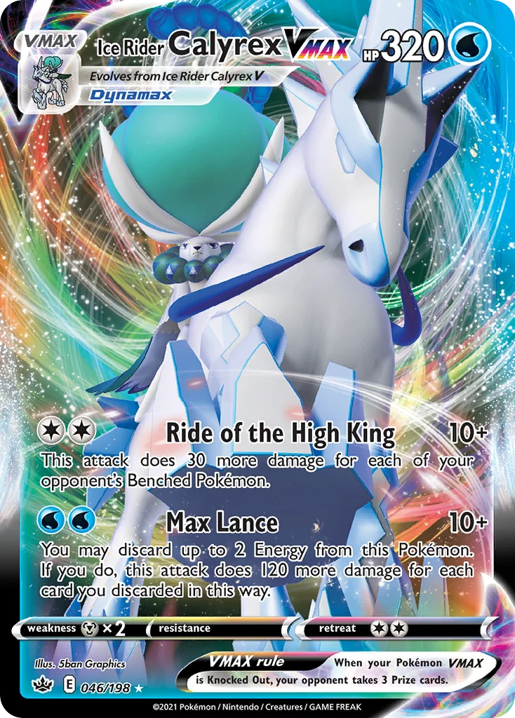 Ice Rider Calyrex VMAX 046 Chilling Reign Pokemon Card