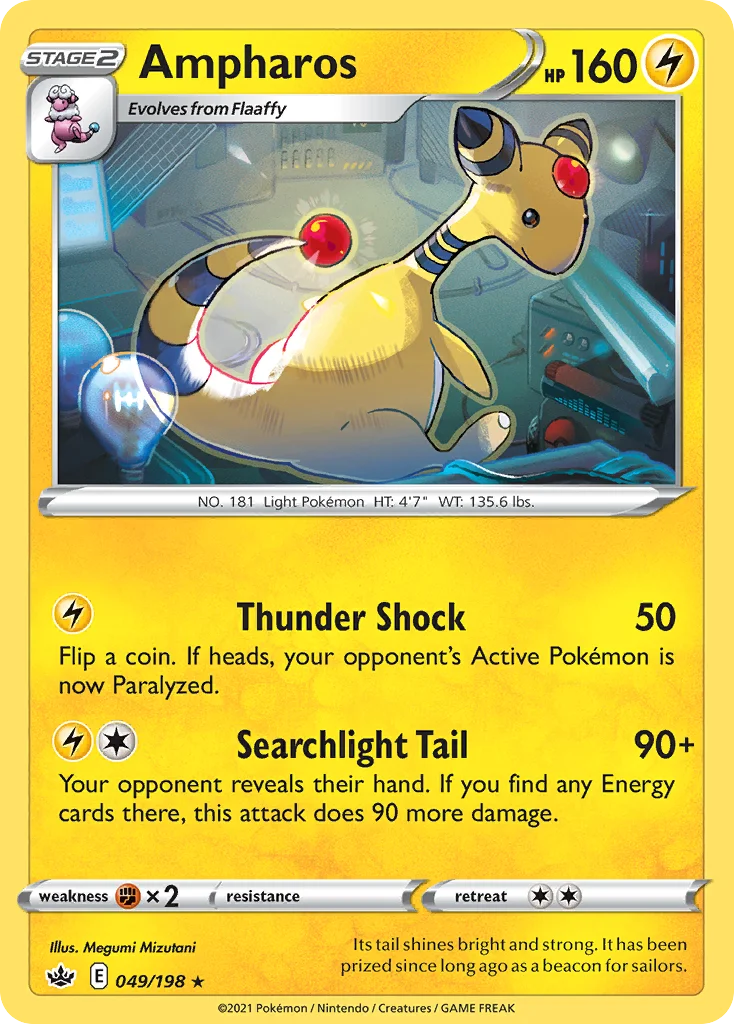 Ampharos 049 Chilling Reign Pokemon Card