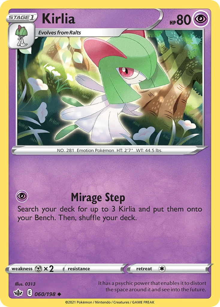 Kirlia 060 Chilling Reign Pokemon Card