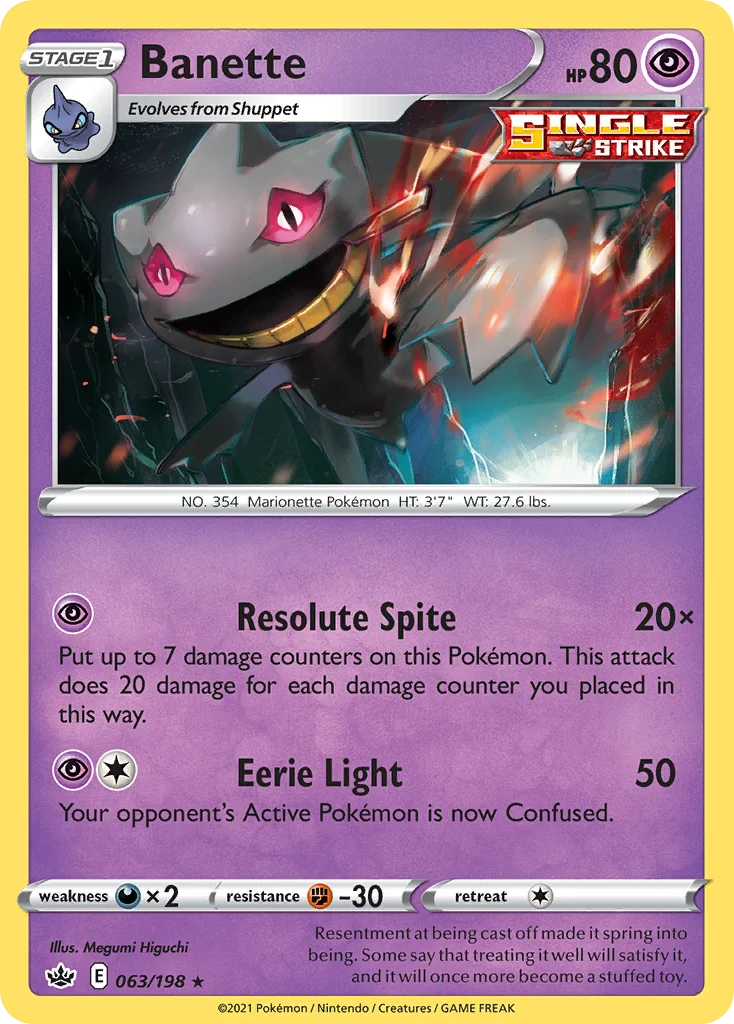 Banette 063 Chilling Reign Pokemon Card