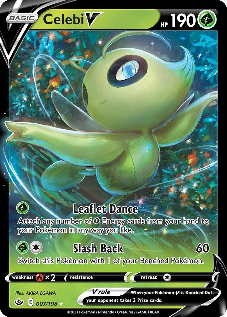 Celebi V 007 Chilling Reign Pokemon Card