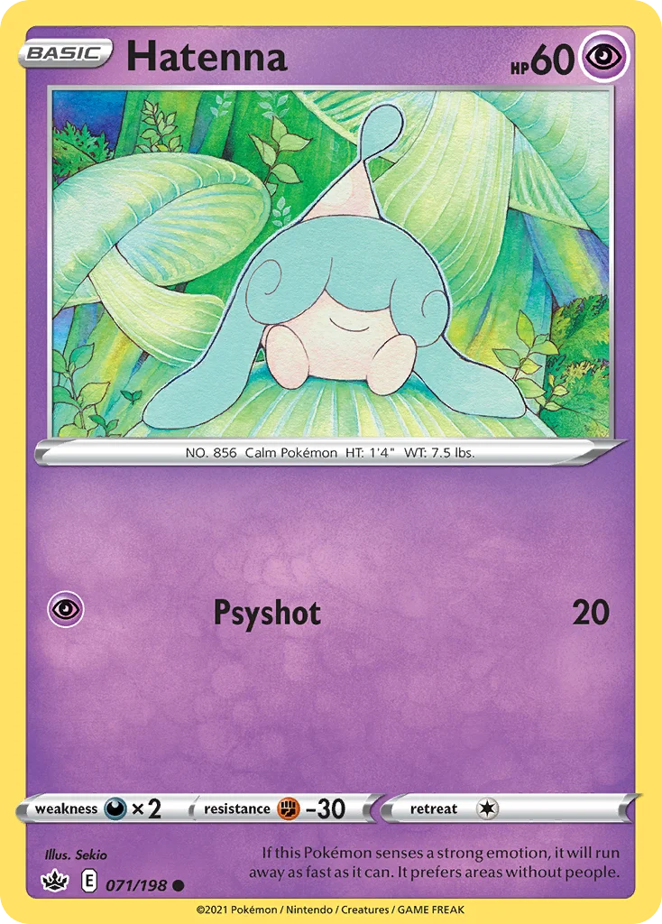 Hatenna 071 Chilling Reign Pokemon Card