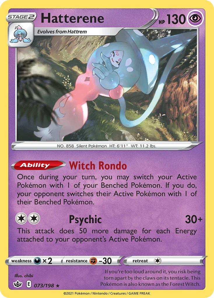 Hatterene 073 Chilling Reign Pokemon Card