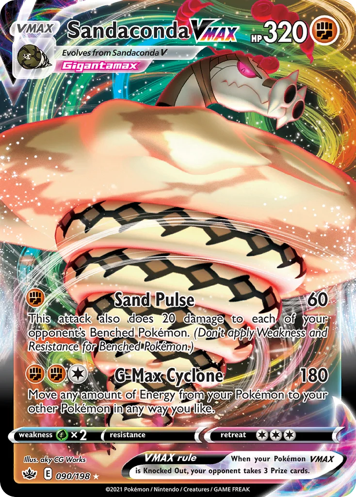 Sandaconda VMAX 090 Chilling Reign Pokemon Card