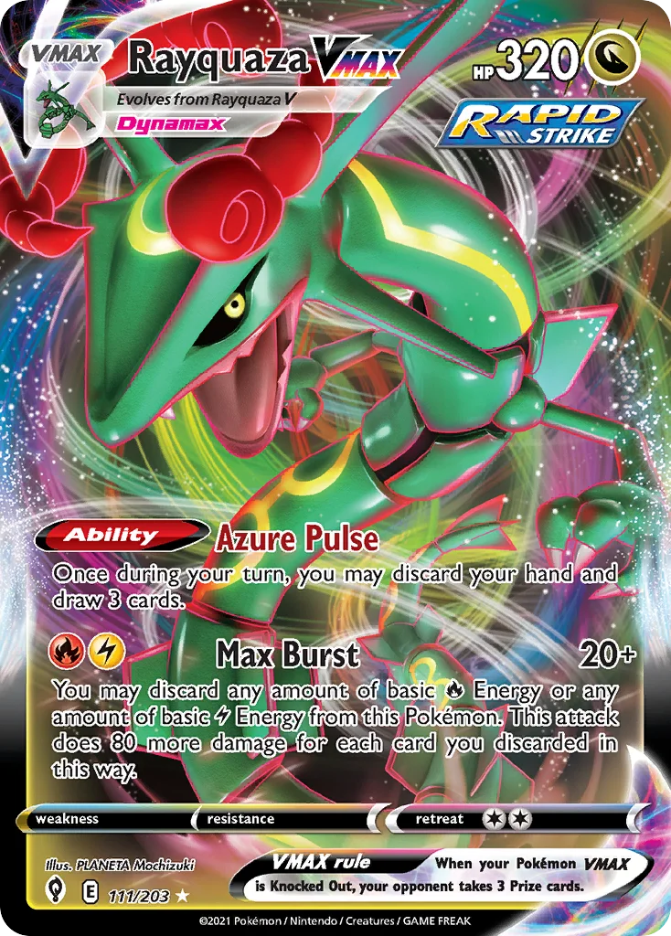 Rayquaza VMAX 111 Evolving Skies Pokemon Card