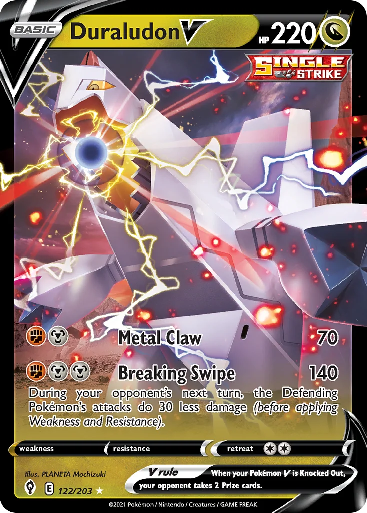 Duraludon V 122 Evolving Skies Pokemon Card