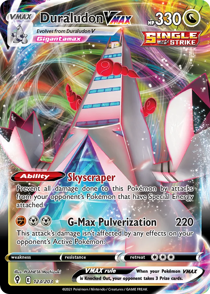 Duraludon VMAX 123 Evolving Skies Pokemon Card