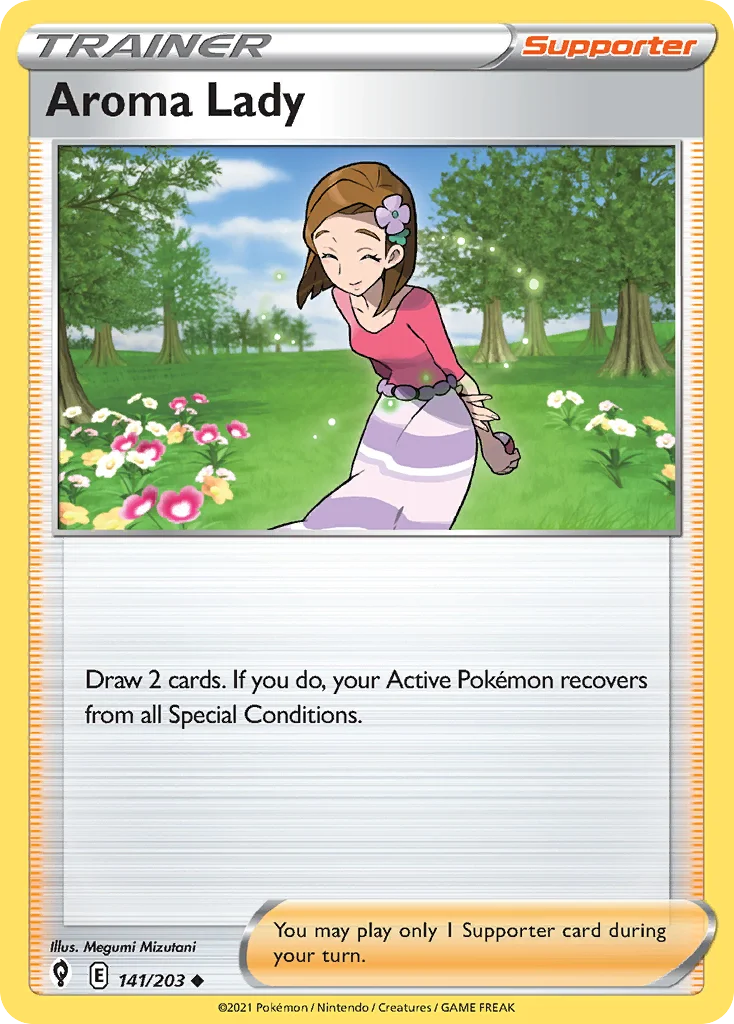 Aroma Lady 141 Evolving Skies Pokemon Card