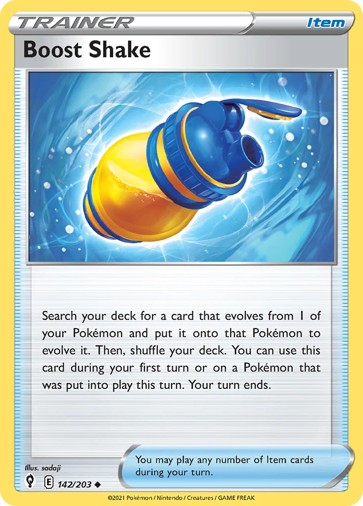 Boost Shake 142 Evolving Skies Pokemon Card