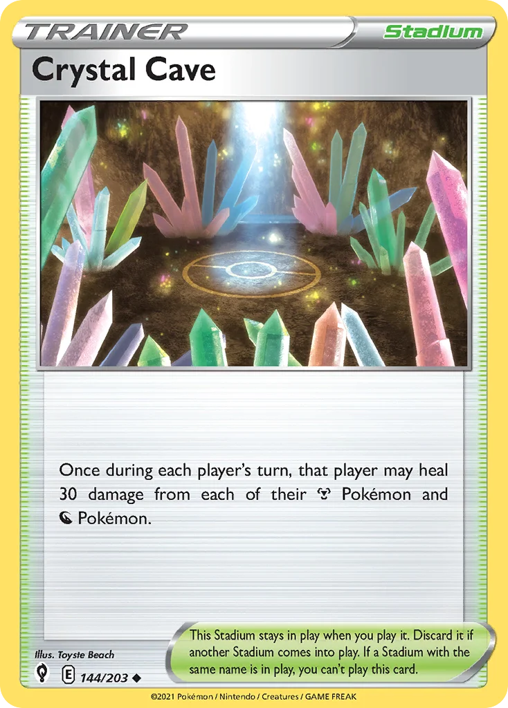 Crystal Cave 144 Evolving Skies Pokemon Card