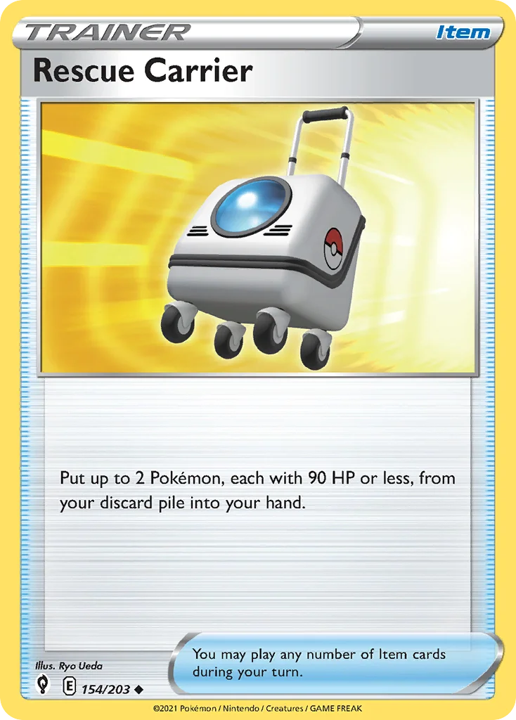 Rescue Carrier 154 Evolving Skies Pokemon Card