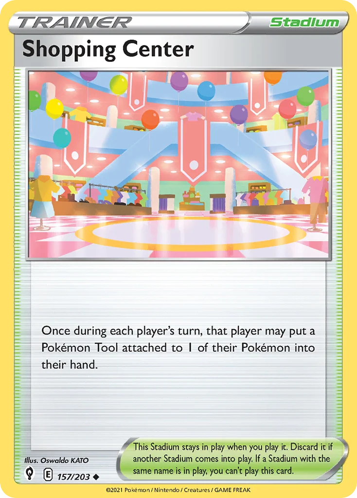 Shopping Center 157 Evolving Skies Pokemon Card