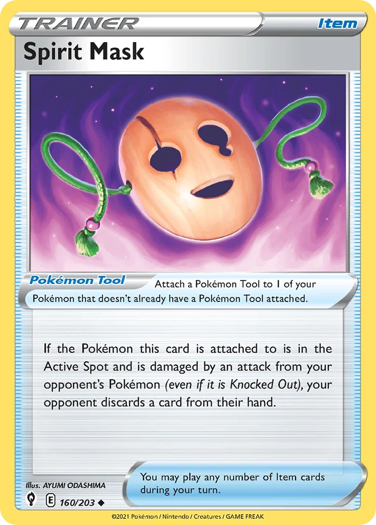 Spirit Mask 160 Evolving Skies Pokemon Card