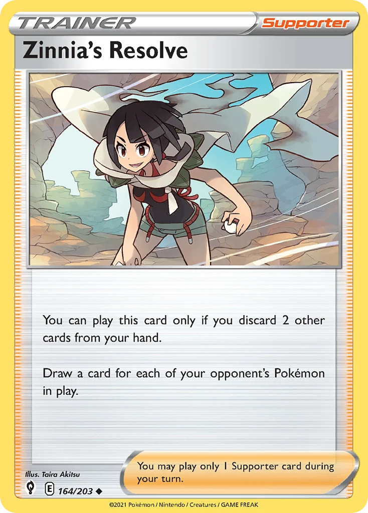 Zinnia's Resolve 164 Evolving Skies Pokemon Card