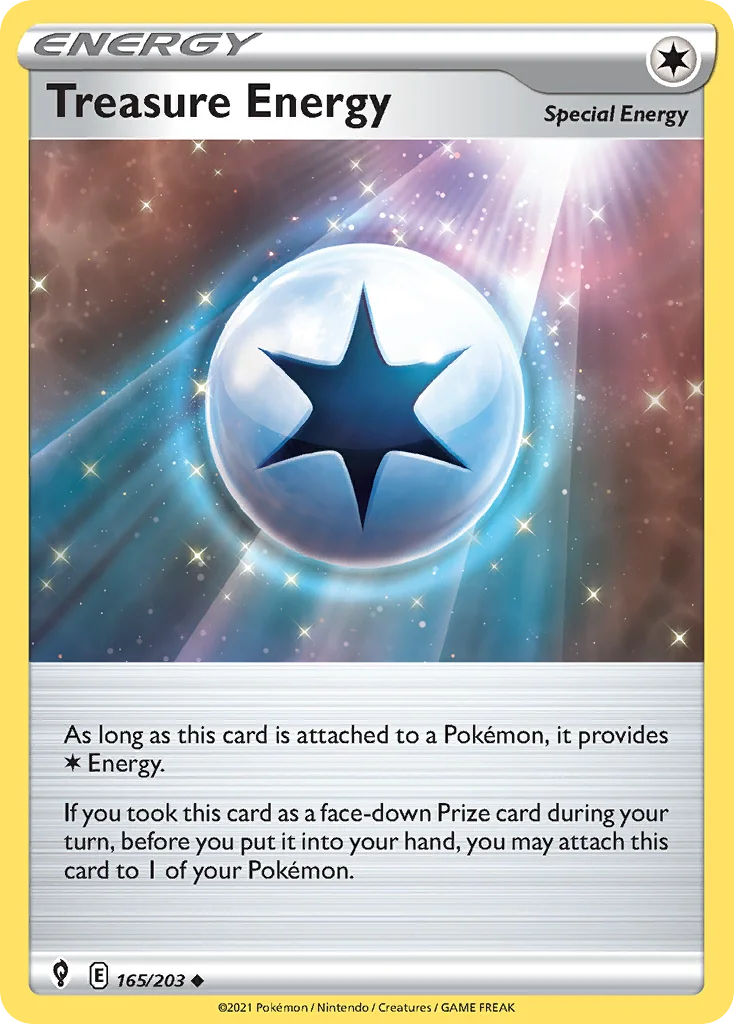 Treasure Energy 165 Evolving Skies Pokemon Card