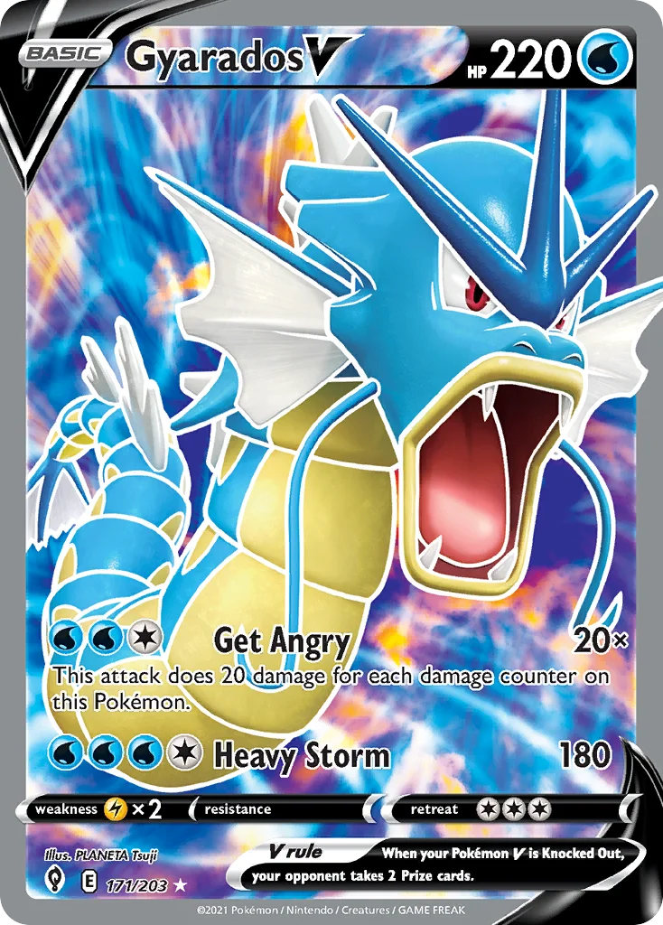 Gyarados V 171 Evolving Skies Pokemon Card