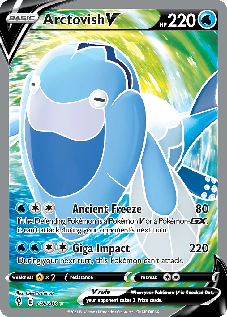 Arctovish V 176 Evolving Skies Pokemon Card