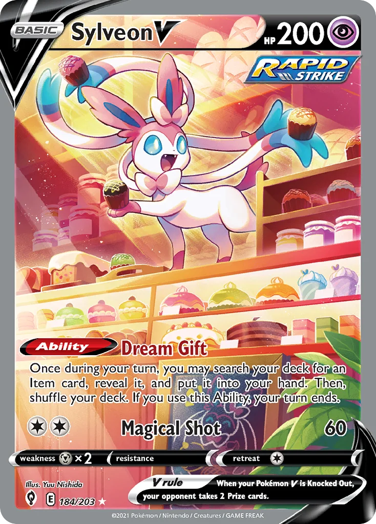 Sylveon V 184 Evolving Skies Pokemon Card