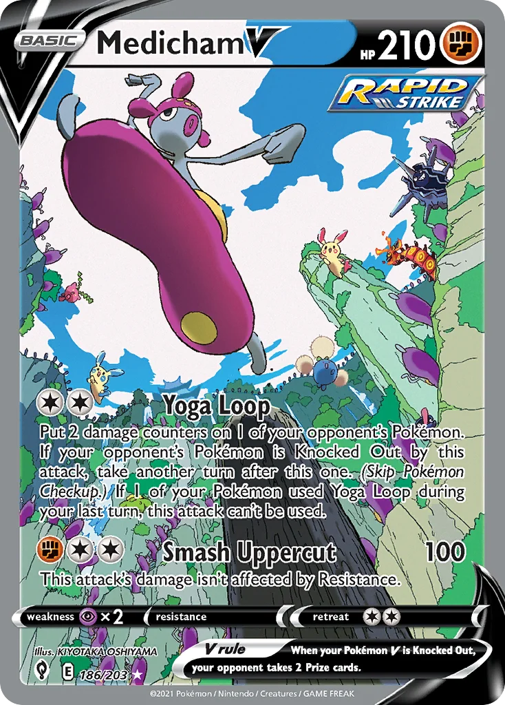 Medicham V 186 Evolving Skies Pokemon Card