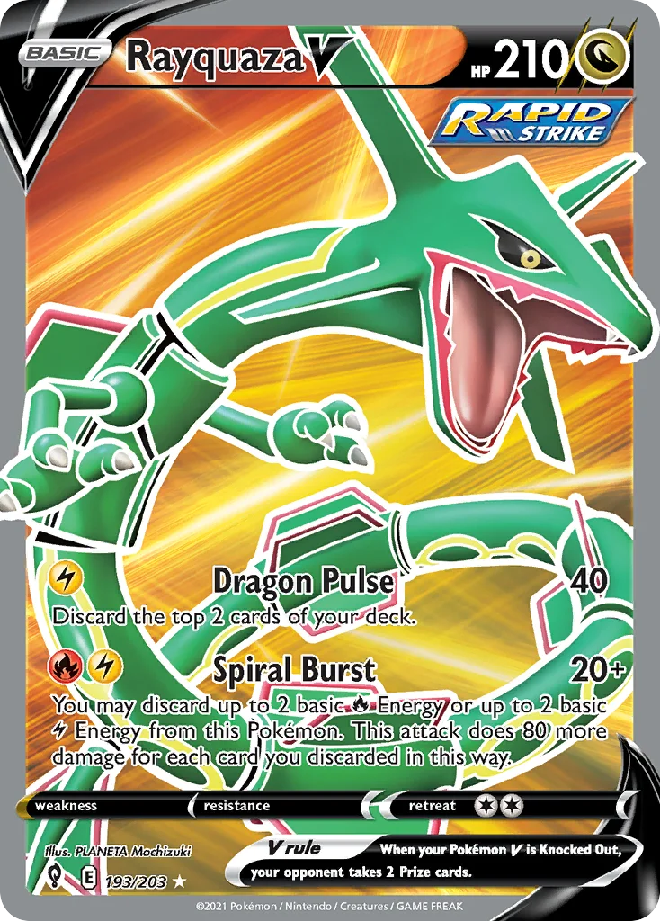 Rayquaza V 193 Evolving Skies Pokemon Card