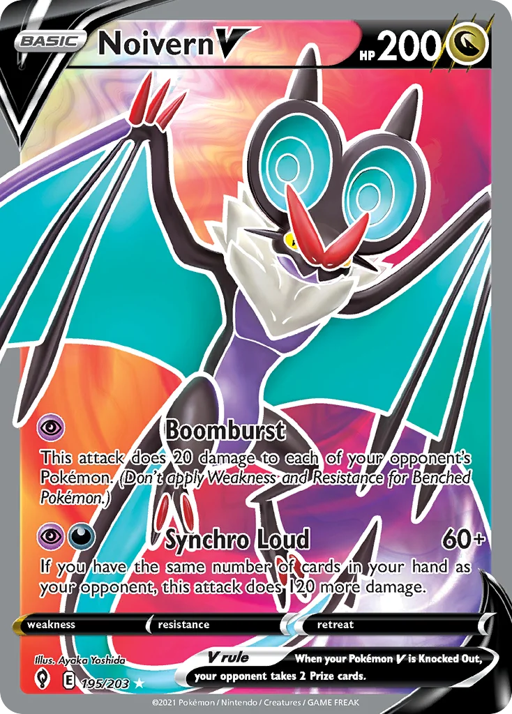 Noivern V 195 Evolving Skies Pokemon Card