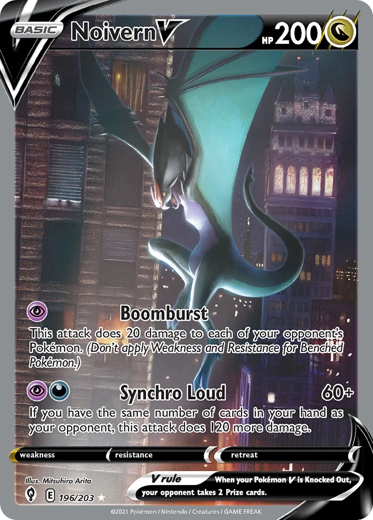 Noivern V 196 Evolving Skies Pokemon Card