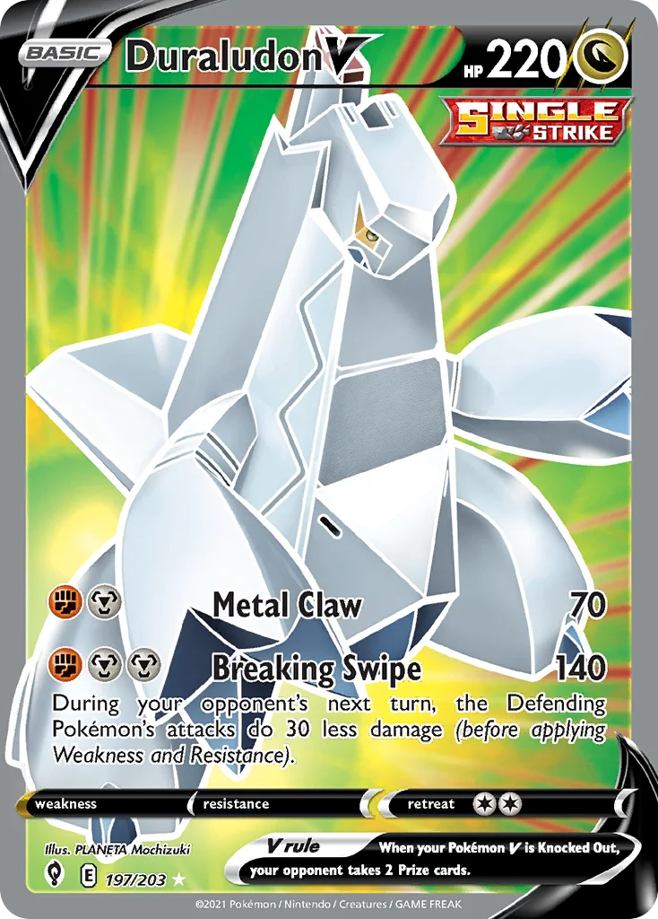 Duraludon V 197 Evolving Skies Pokemon Card