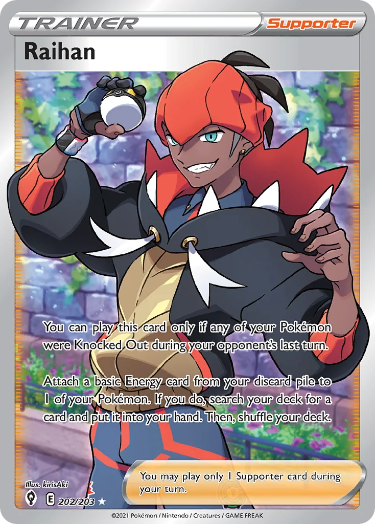 Raihan 202 Evolving Skies Pokemon Card