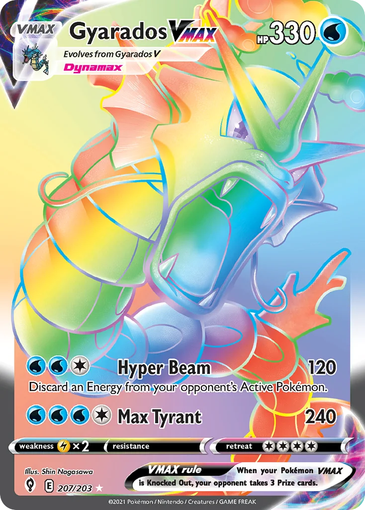 Gyarados VMAX 207 Evolving Skies Pokemon Card