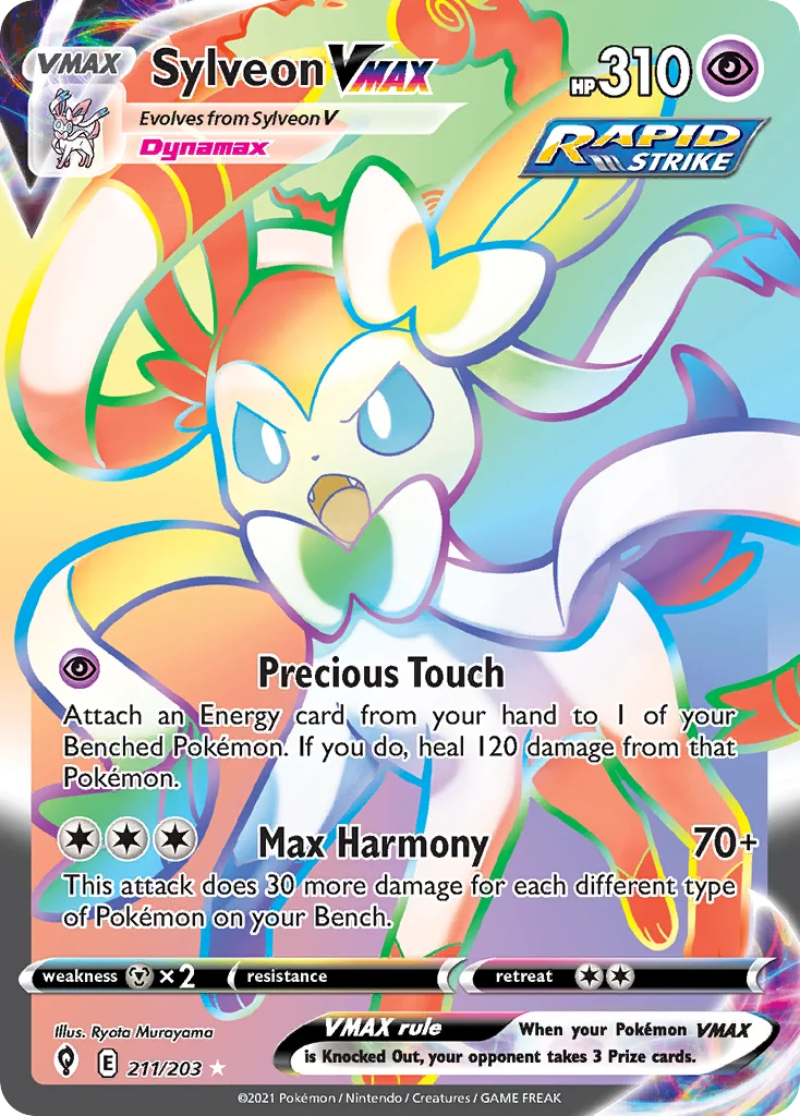 Sylveon VMAX 211 Evolving Skies Pokemon Card
