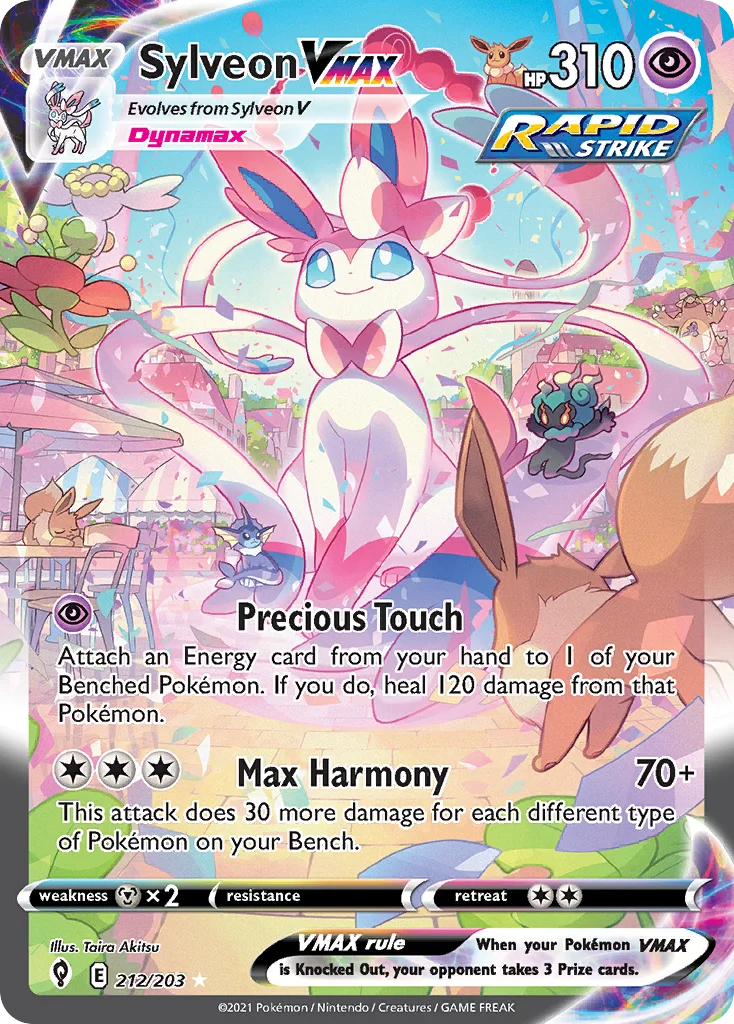 Sylveon VMAX 212 Evolving Skies Pokemon Card