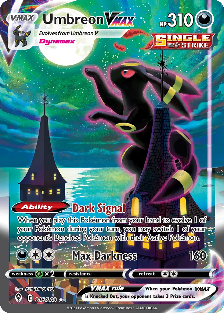 Umbreon VMAX 215 Evolving Skies Pokemon Card