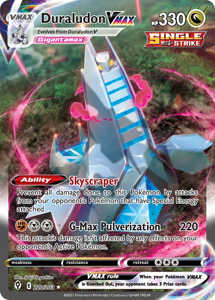 Duraludon VMAX 220 Evolving Skies Pokemon Card