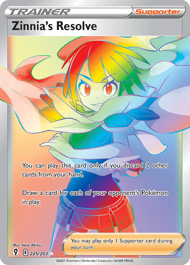Zinnia's Resolve 225 Evolving Skies Pokemon Card