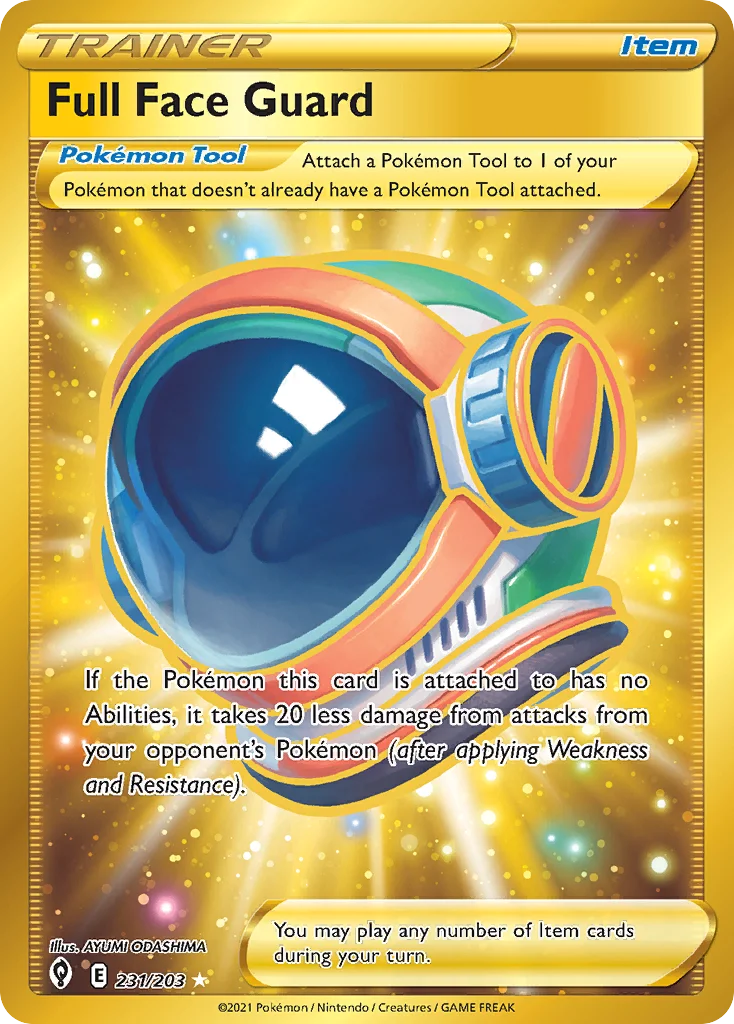 Full Face Guard 231 Evolving Skies Pokemon Card