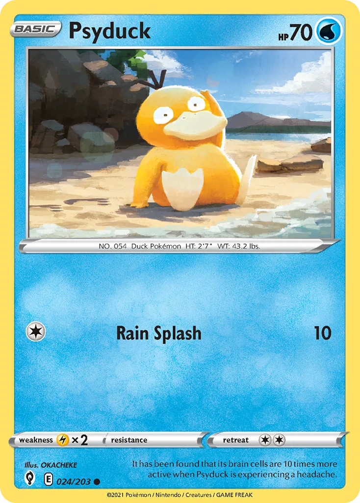 Psyduck 024 Evolving Skies Pokemon Card
