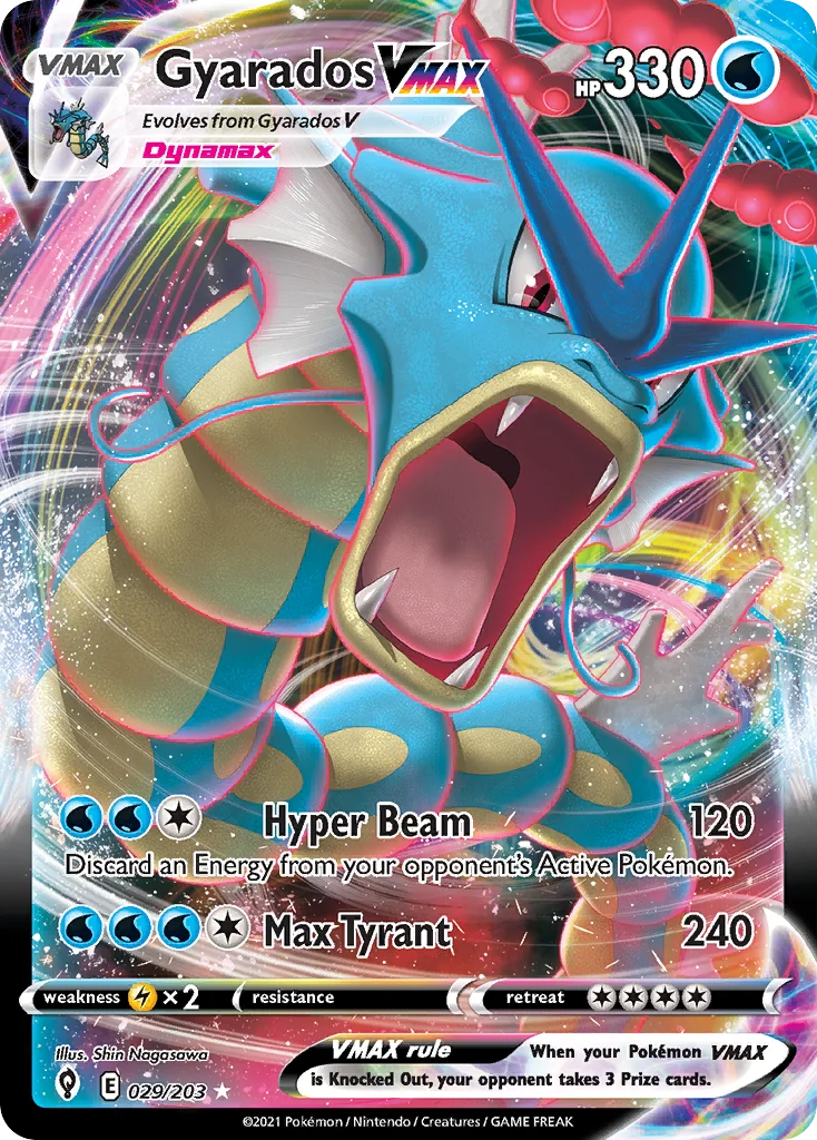 Gyarados VMAX 029 Evolving Skies Pokemon Card