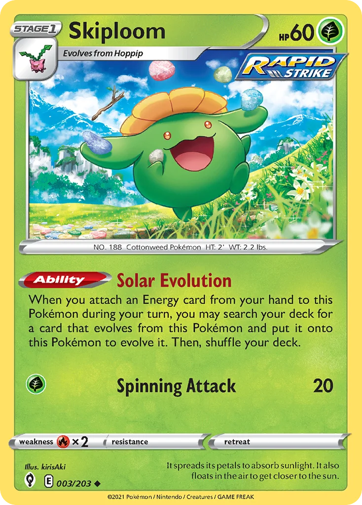 Skiploom 003 Evolving Skies Pokemon Card