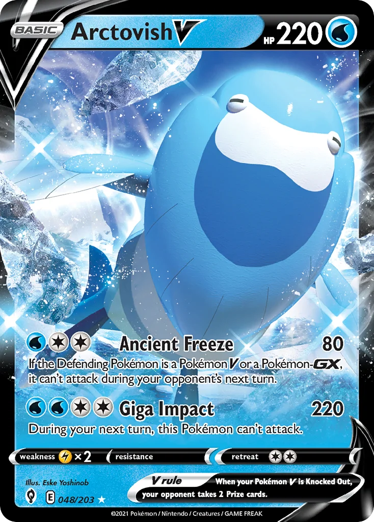 Arctovish V 048 Evolving Skies Pokemon Card