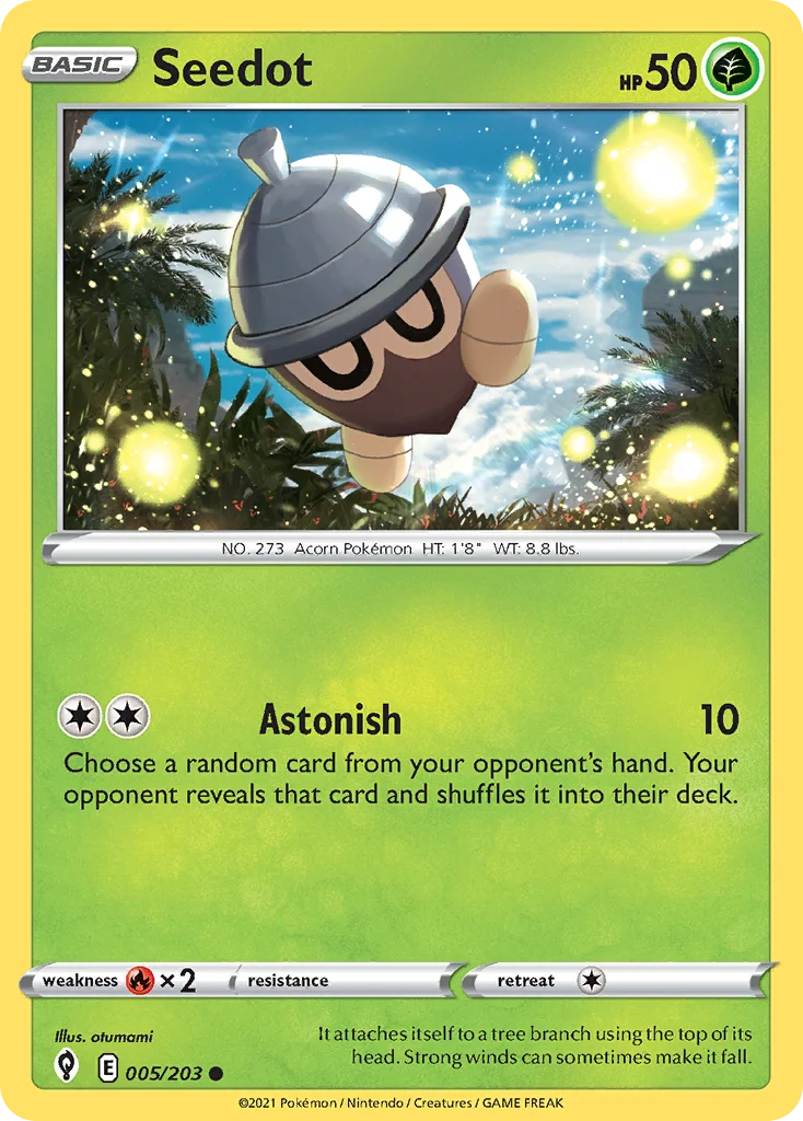 Seedot 005 Evolving Skies Pokemon Card