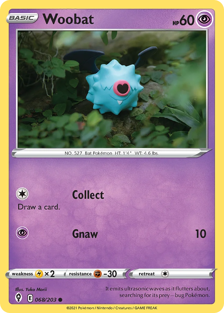 Woobat 068 Evolving Skies Pokemon Card
