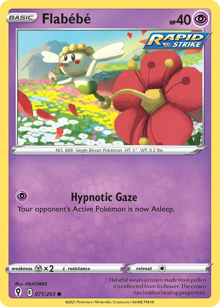 Flabébé 071 Evolving Skies Pokemon Card