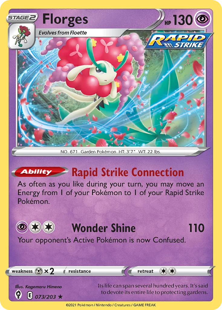 Florges 073 Evolving Skies Pokemon Card